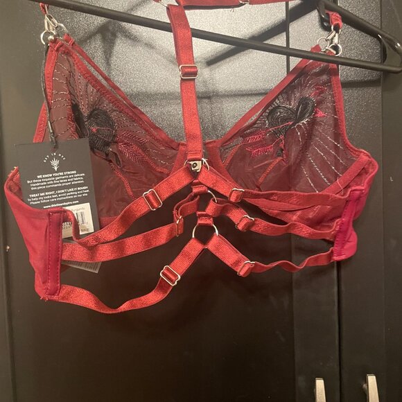 Burgundy Thistle And Spire Heartbreaker Bra in Size Medium - Picture 3 of 4